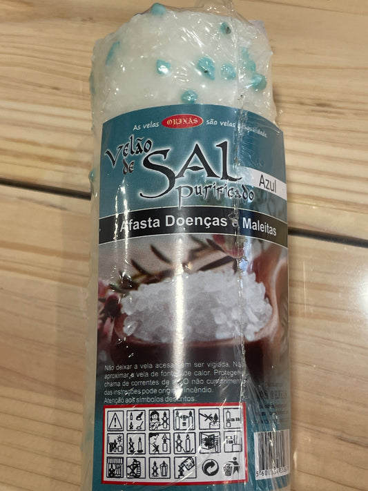 Vela de sal azul