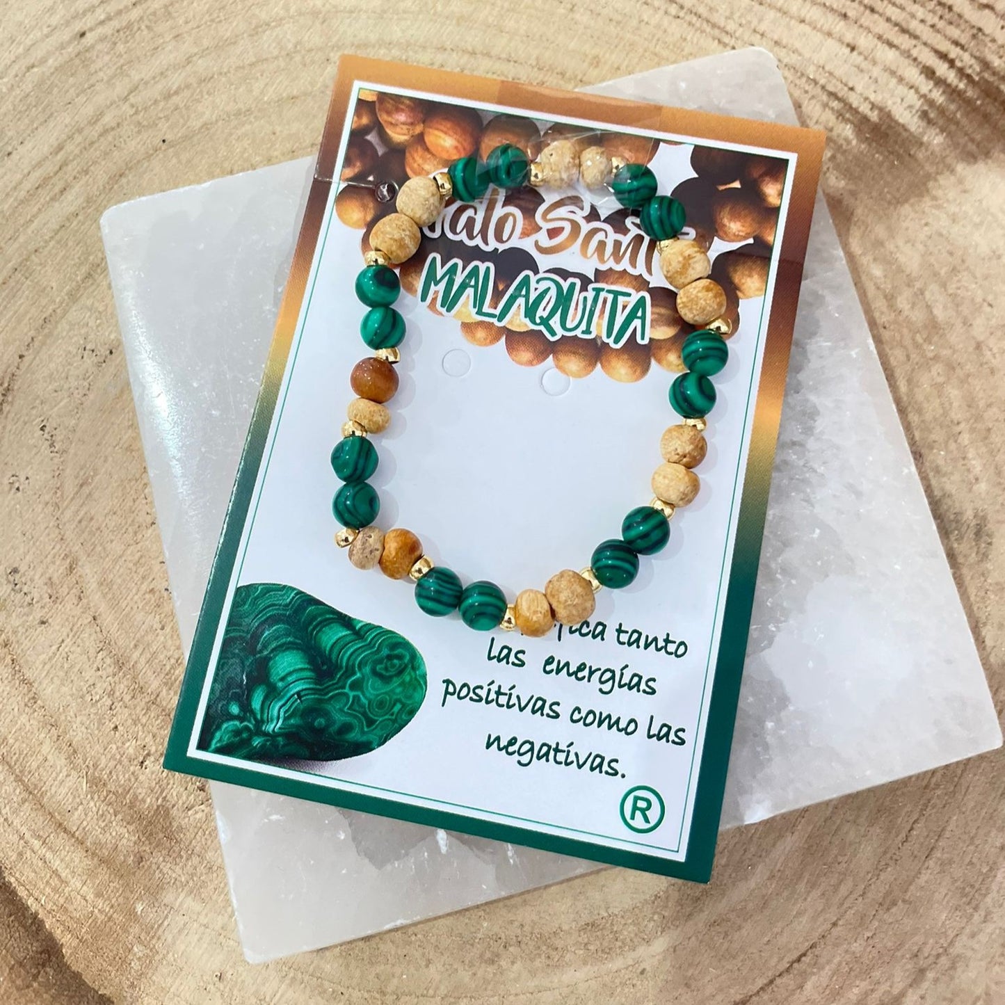 Pulseira de Pau Santo | Malaquite