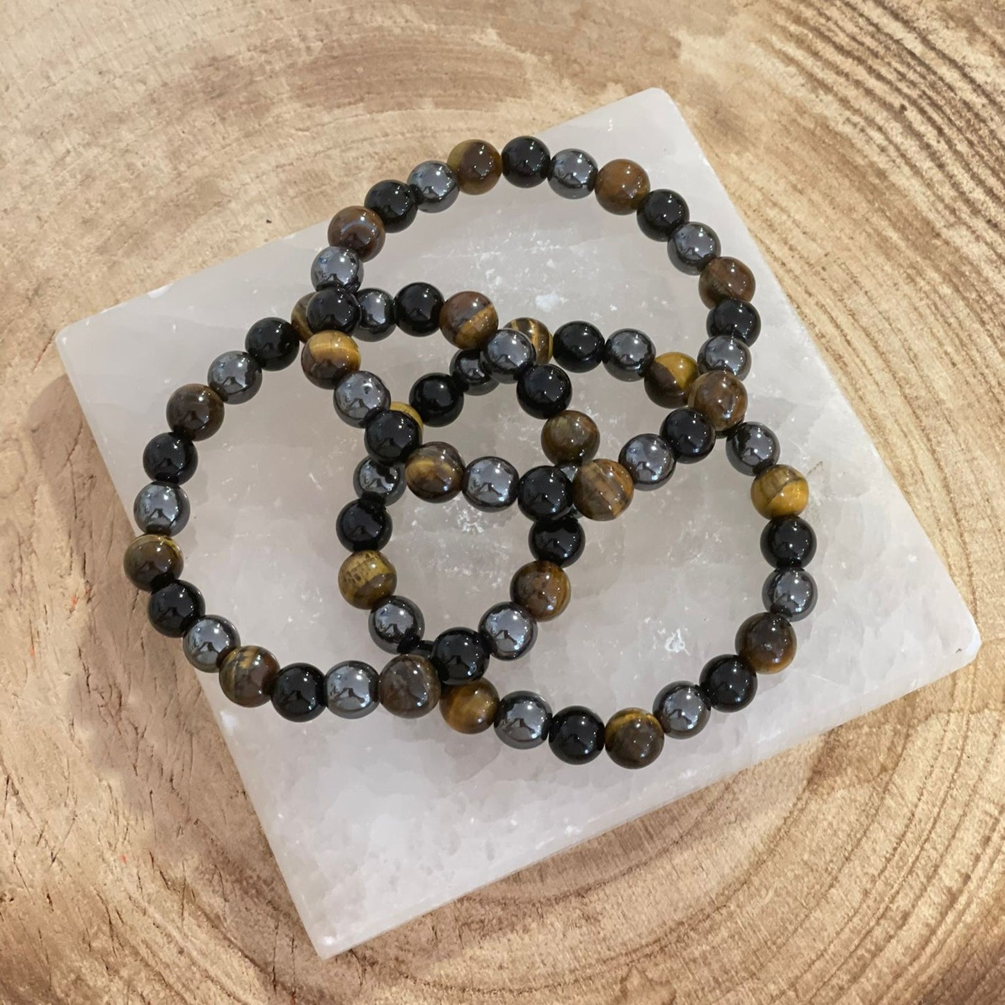 Pulseira Onix - Hematite - Olho de Tigre | tripla proteção