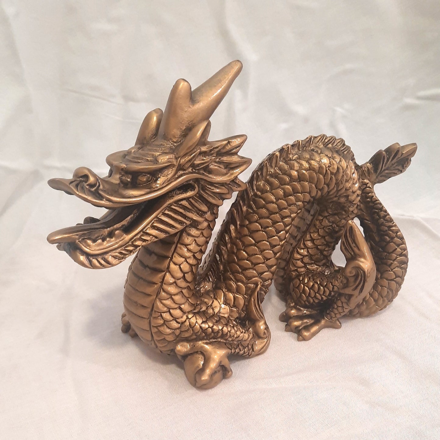 Dragão Dourado do Feng Shui | Estatueta