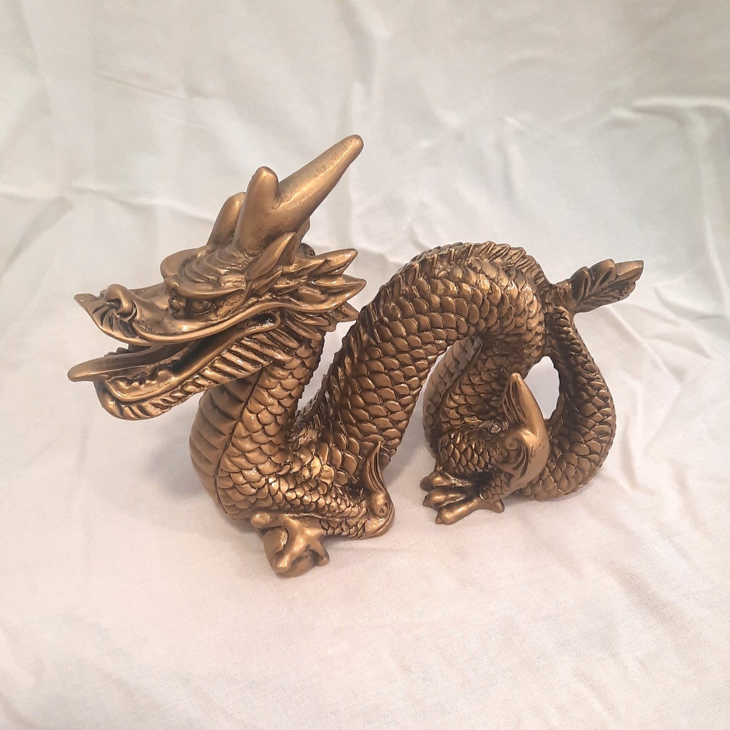 Dragão Dourado do Feng Shui | Estatueta